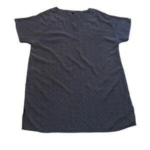 Eileen Fisher Tunic Dots and Slash Short Sleeve